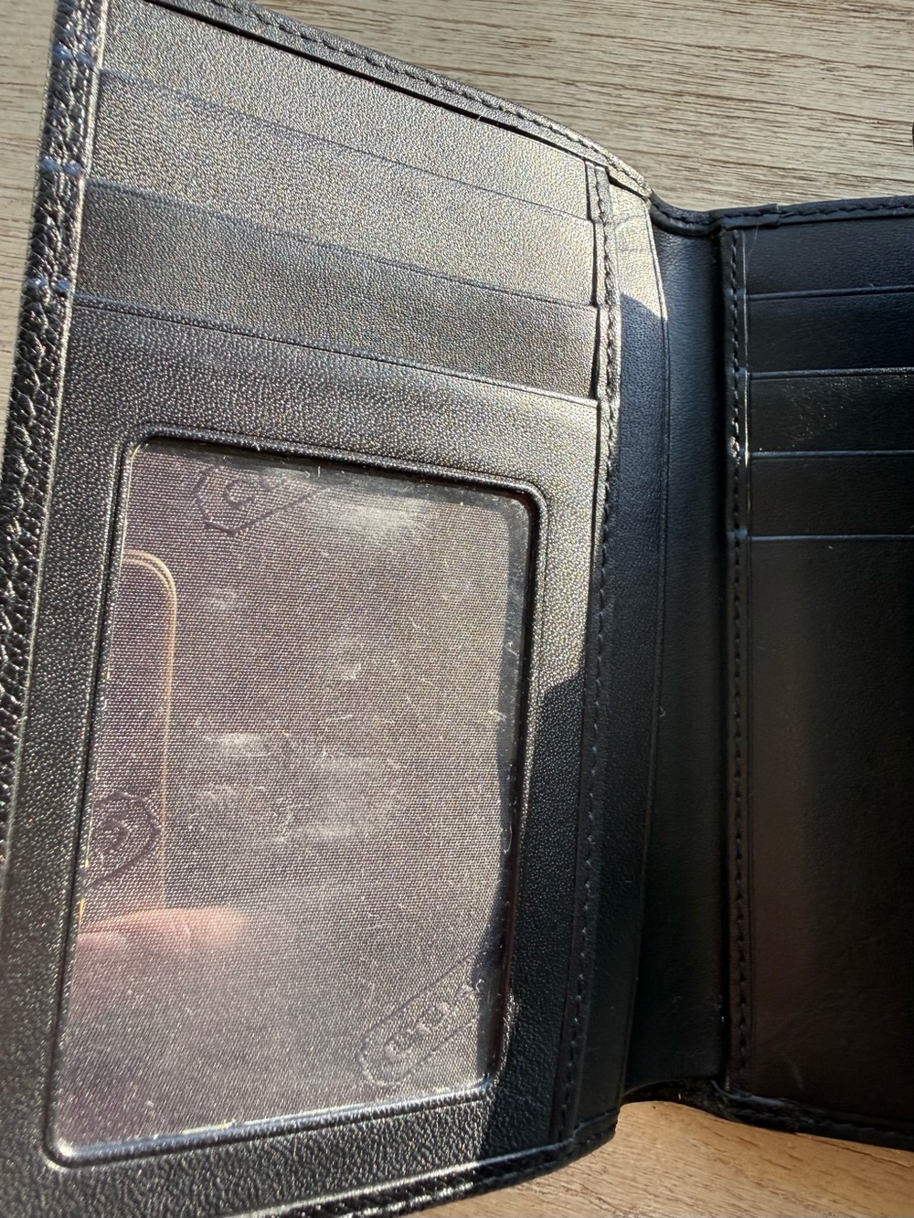 Coach Saffiano Leather Tri-Fold Wallet - Picture 9 of 12